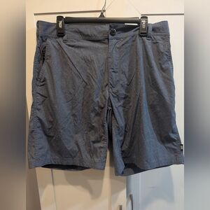 Saxx Men's Slate Blue Flat Front Shorts New Frontier 2N1